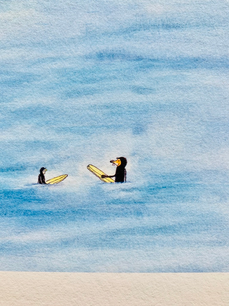 FINE ART PRINT "Cold Water Surfers" - Giclee Print