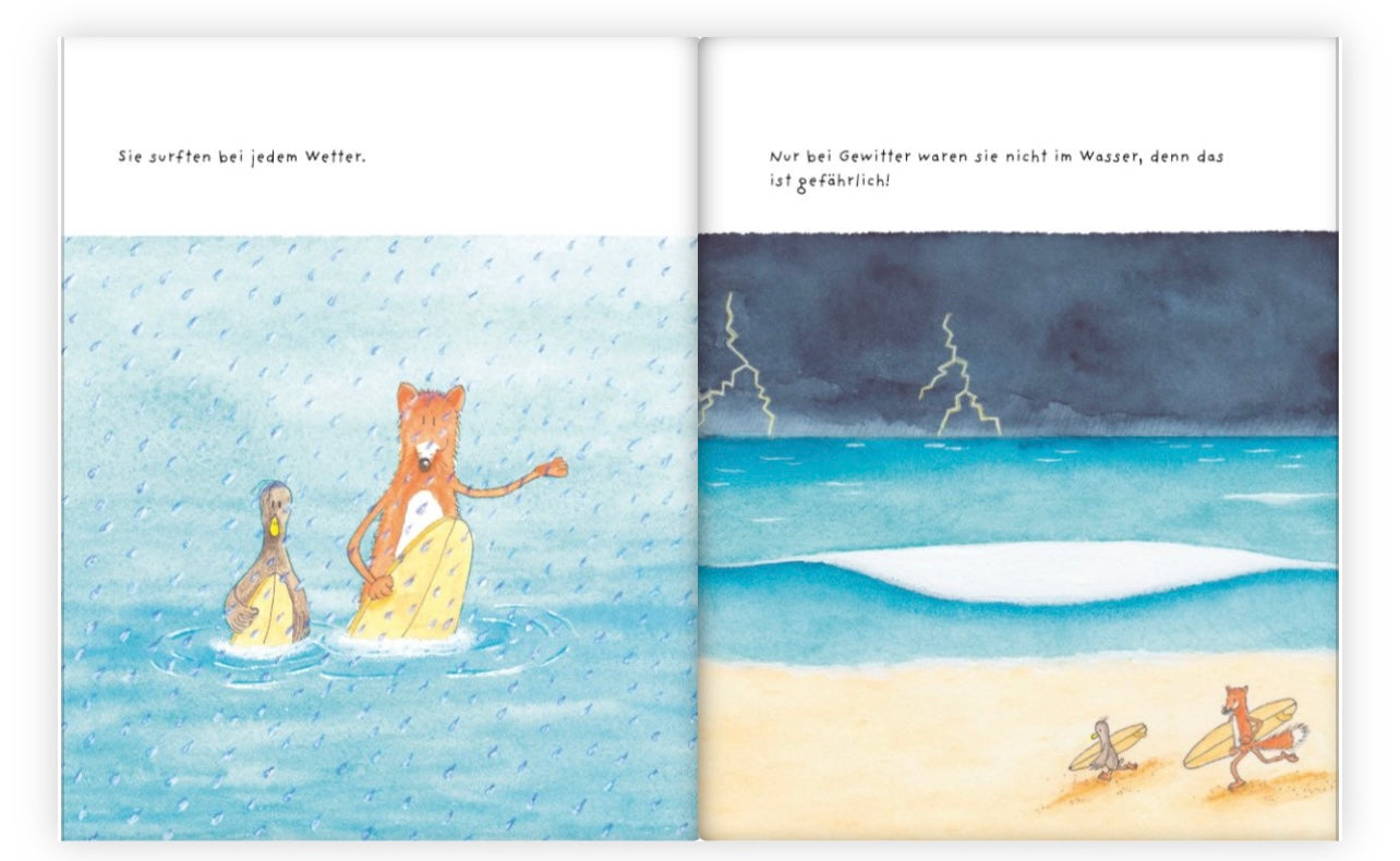 Book 1 "GASTON und PHILIPPE - Wie ein Fuchs von einem Erpel das Wellenreiten lernte"